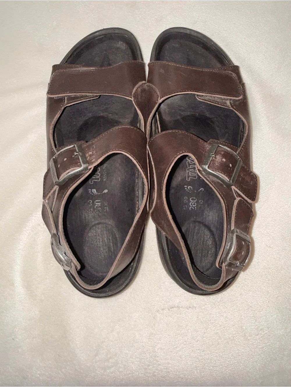 Birkenstock Tatami Dark Brown Leather ankle-Strap Comfort Sandals - Picture 4 of 7